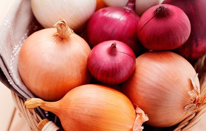 Zwiebel, um Parasiten aus dem Körper zu entfernen
